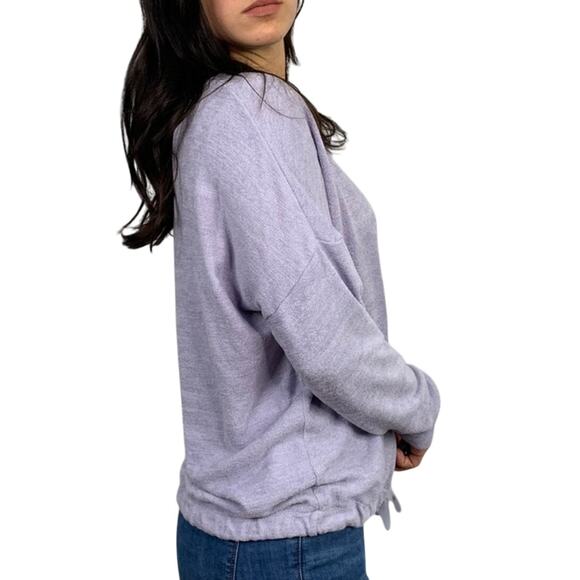 Three Dots Purple Oversized Soft Sweater - Picture 4 of 7